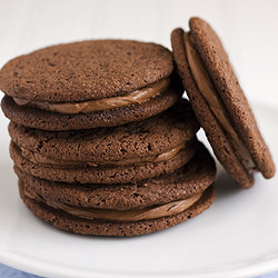 Chocolate Malt Sandwich Cookies