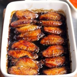 Sticky Caramel Chicken Wings