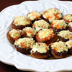 Blue Cheese & Red Pesto Mushrooms