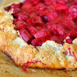 Rhubarb and Raspberry Crostata