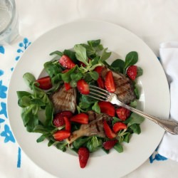 Watercress, Strawberries Salad