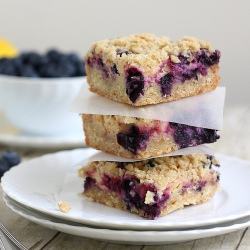 Blueberry-Streusel Bars w/Lemon