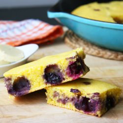 Blueberry Cornbread w/ Maple Butter