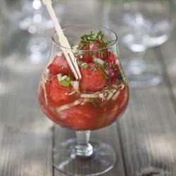 Watermelon and Cucumber Mojito