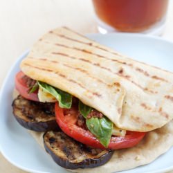 Grilled Eggplant-WholeWheat Piadina