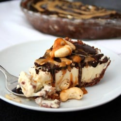 Cashew Turtle Ice Cream Pie