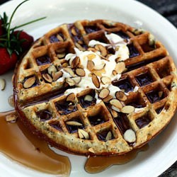 Almond Poppy Seed Waffles