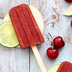 Cherry Apple Whiskey Sour Popsicles
