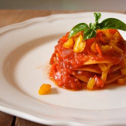 Tomatoes Lasagnette with Peppers
