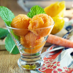 Papaya-Carrot Sorbet