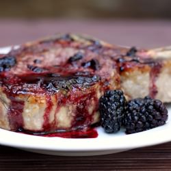 Pork Chops with Blackberry Sauce