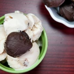 Cookie dough ice cream and truffles