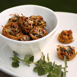 Bite-Sized Spaghetti Nests