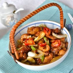 Pork with Garlic, Onions and Chilli