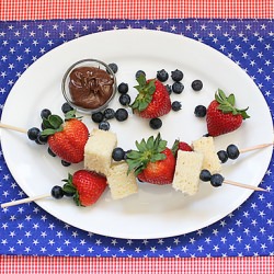 Red, White & Blue Dessert Kabobs