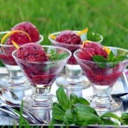 Berries Sorbet with Basil