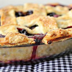 Lattice-Top Blueberry Pie