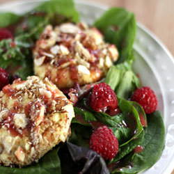 Goat Cheese Salad w/ Raspberries
