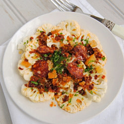Cauliflower Salad with Chorizo