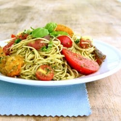 Heirloom Tomato Pesto Pasta