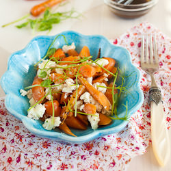 Roasted Carrots with Goat Cheese