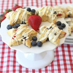 Red, White, and Blue Scones