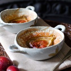 Baked Fig & Blood Lime Pudding