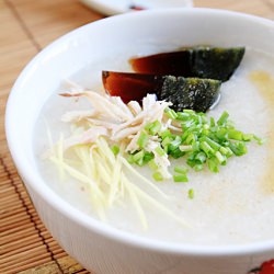 Century Egg and Chicken Porridge