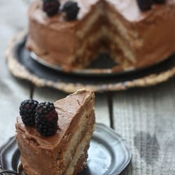 Chocoalte & Vanilla Layered Cake