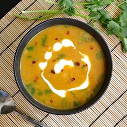 Spicy Coconut & Pumpkin Soup