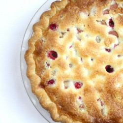 Rhubarb-Raspberry Cream Pie