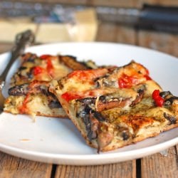 Portobello and Red Pepper Pizza