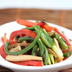 Stir Fry Garlic Scapes w/ Tofu