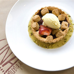 Roasted Strawberry Fregolata