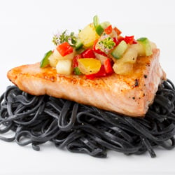 Salmon, Salsa and Soba