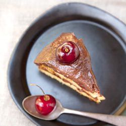 Cherry Cake With Nutella Frosting