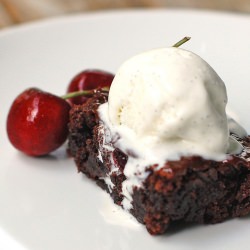 Roasted Cherry Brownies