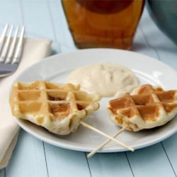 Chicken Stuffed Waffles on a Stick