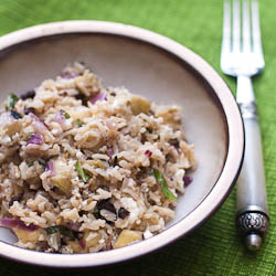 Eggplant and Brown Rice Salad