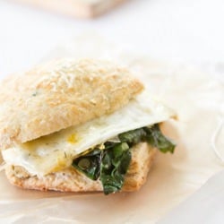 Egg and Swiss Chard Biscuit