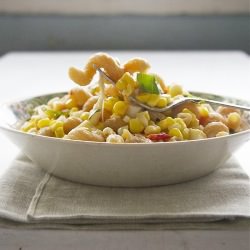 Pasta with Corn and Smoked Mozzarella