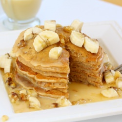 Banana Pancakes/Warm Maple Glaze
