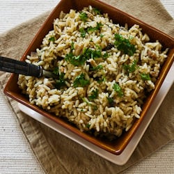 Crockpot Rice with Dried Mushrooms