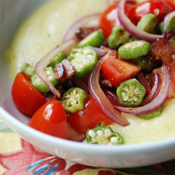 Tomatoes, Okra, Bacon