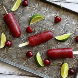 Cherry Limeade Popsicles