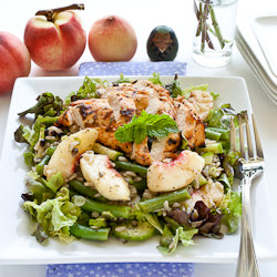 Cool & Minty Salad w/ Peaches