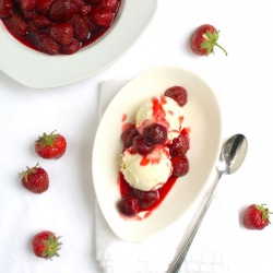 Roasted Strawberry Sundae