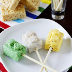 Candy Coated “Lego” Treats