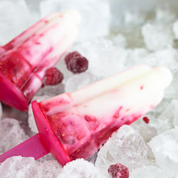Raspberry Yogurt Popsicles