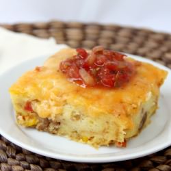 Mexican Sausage & Cornbread Strata